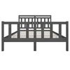vidaXL Bed Frame without Mattress Grey King Size Solid Wood
