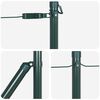 vidaXL Fence Posts Manual 7 pcs Green Ø32mm 80 cm Galvanised steel