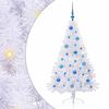vidaXL Artificial Christmas Tree with Stand White 150 cm PVC and Steel