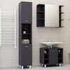 vidaXL 3 Piece Bathroom Furniture Set High Gloss Grey Engineered Wood