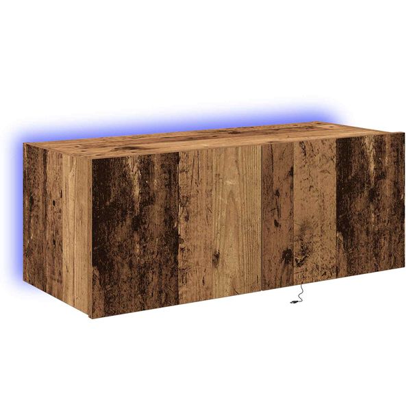 vidaXL TV Wall Cabinet Old Wood 80 x 35 x 31 cm Engineered Wood