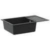 vidaXL Sink Black 780 x 500 mm 80% Quartz and 20% Resin