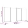 vidaXL 4-Panel Room Divider White 346x180 cm Fabric