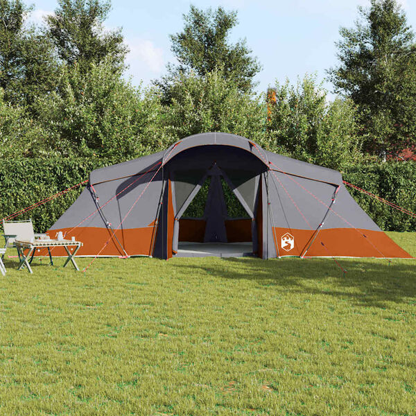 vidaXL Tents with Roof Grey and orange 721 x 335 x 212 cm Polyester