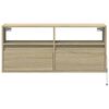 vidaXL TV Wall Cabinet with LED Lights Sonoma Oak 100x31x45 cm