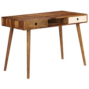 vidaXL Writing Desk 110x55x76 cm Solid Acacia Wood