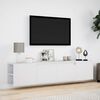 vidaXL TV Wall Cabinet with LED White 180x31x39.5 cm