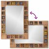 vidaXL Bathroom Mirror Natural 50 x 70 x 3 cm Solid Mango Wood
