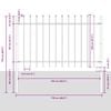 vidaXL Garden Fence 8 pcs Grey 13.6 x 1.2 m Powder-coated Steel