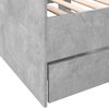 vidaXL Daybed with Drawers without Mattress Concrete Grey 90x200 cm