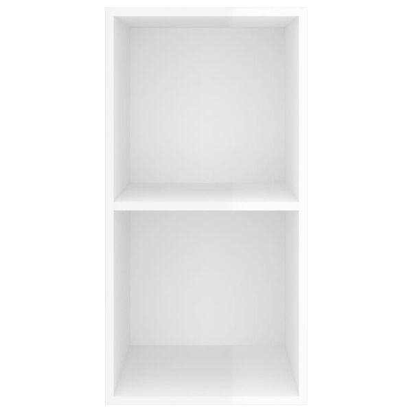 vidaXL Wall-mounted TV Cabinet High Gloss White 37x37x72 cm Engineered Wood
