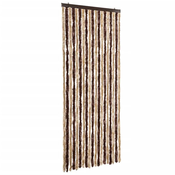 vidaXL Insect Curtain Beige and Light Brown 56x200 cm Chenille