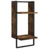 vidaXL 6 Piece Wall Shelf Set with Bars Smoked Oak Engineered Wood