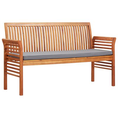vidaXL 3-Seater Garden Bench with Cushion 150 cm Solid Wood Acacia