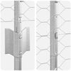 vidaXL Fence with Post Silver 1 x 25 m Steel