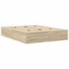 vidaXL Storage Bed Frame with Drawer Sonoma Oak 140 cm Engineered Wood