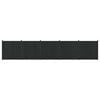 vidaXL Fence Panel 5 pcs WPC and Aluminium Black