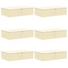 vidaXL Storage Box 6 pcs Non-woven fabric 70 x 40 x 18 cm 50.4 L Cream