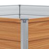 vidaXL Raised Garden Bed Wood Look 129 x 129 x 45 cm Galvanised Steel