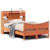 vidaXL Bed Frame without Mattress Wax Brown 120x190 cm Small Double Solid Wood Pine