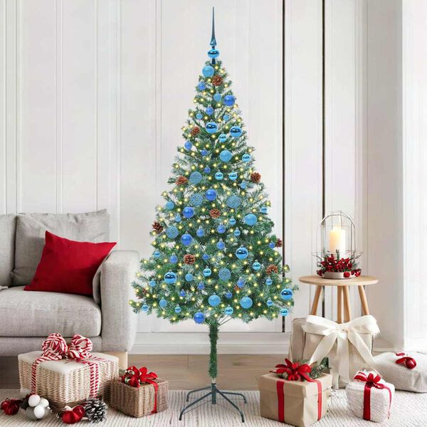 vidaXL Artificial Christmas Tree with Stand Green 180 cm PVC and Steel