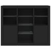 vidaXL Sideboards with LED Lights 3 pcs Black Engineered Wood