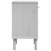 vidaXL Bedside Cabinet SENJA Rattan Look White 40x35x65 cm Solid Wood Pine