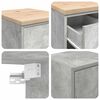 vidaXL Garage Cabinets 2 pcs Concrete Grey Engineered Wood