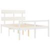 vidaXL Senior Bed without Mattress White 120x200 cm Solid Wood