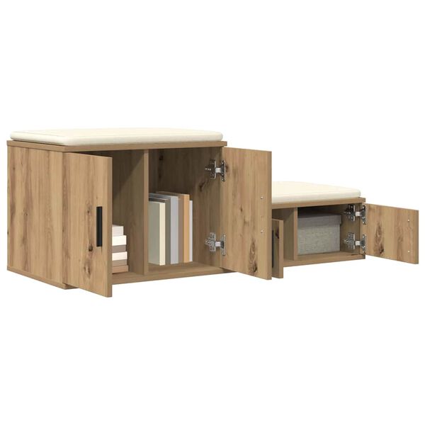 vidaXL Storage Cabinet 2 pcs Artisan Oak 108 x 41 x 40 cm