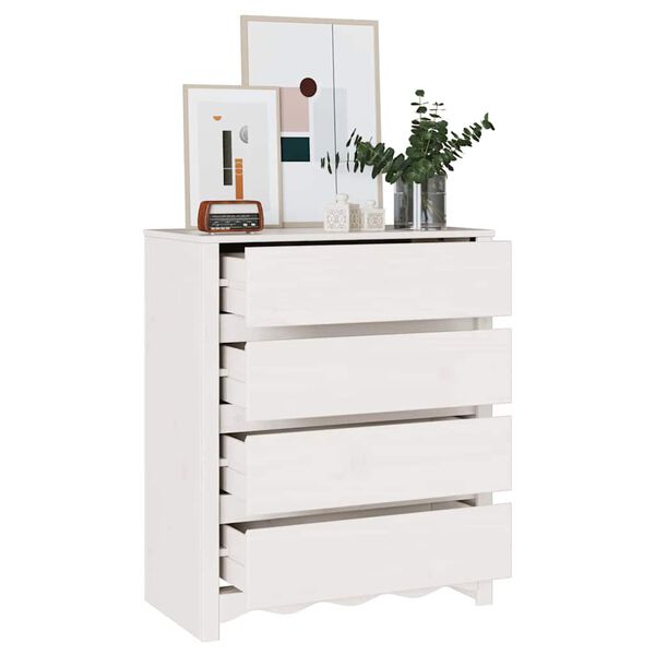 vidaXL Chest of Drawers with Drawer Drammen White 76.5 x 40 x 91 cm