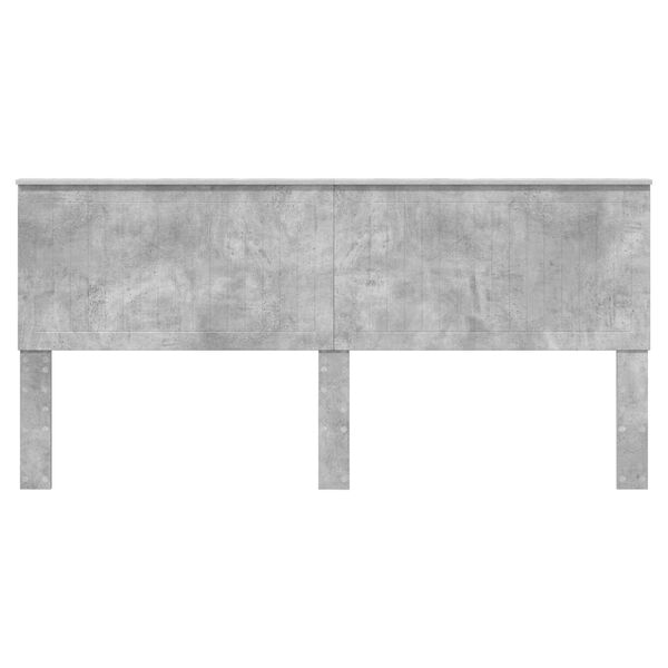 vidaXL Headboard with Headboard Concrete Grey 200 cm Engineered wood