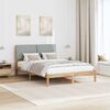 vidaXL Bed Frame Light Grey 140 x 190 cm Solid Pine Wood