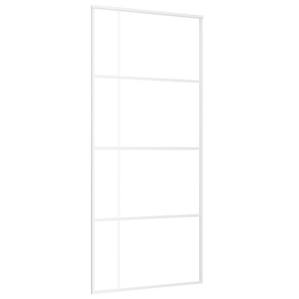 vidaXL Sliding Door ESG Glass and Aluminium 90x205 cm White