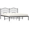 vidaXL Metal Bed Frame without Mattress with Headboard Black 160x200cm