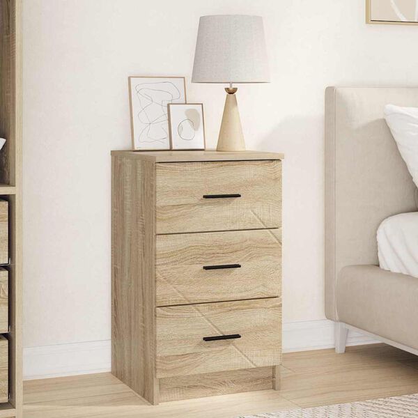 vidaXL Bedside Cabinet Sonoma oak 38 x 38 x 66 cm Engineered wood