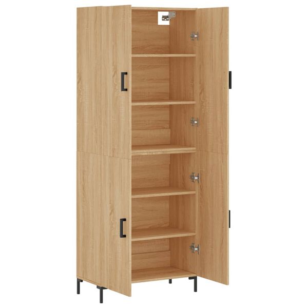vidaXL Highboard Sonoma Oak 69.5x34x180 cm Engineered Wood