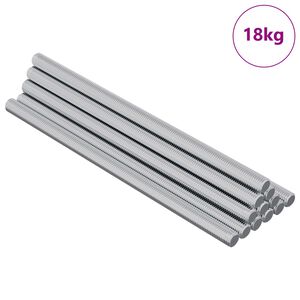 vidaXL Threaded Rods 900 pcs Silver Metal