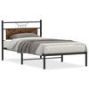 vidaXL Bed Frame without Mattress Smoked Oak 100x190 cm Engineered Wood
