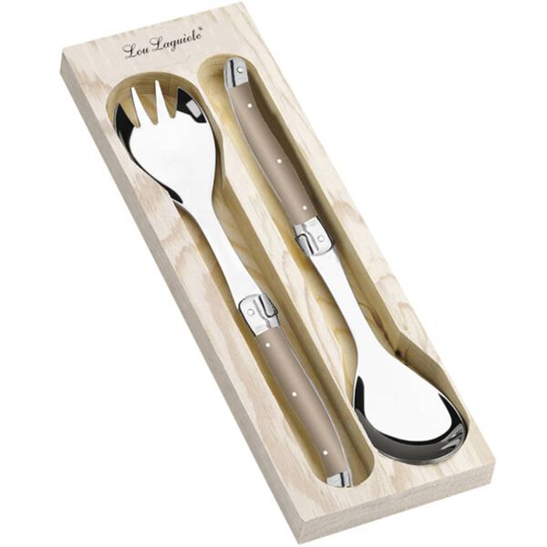 Lou Laguiole 2 Piece Salad Serving Set Tradition Brown