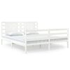 vidaXL Bed Frame without Mattress White 180x200 cm Super King Solid Wood Pine