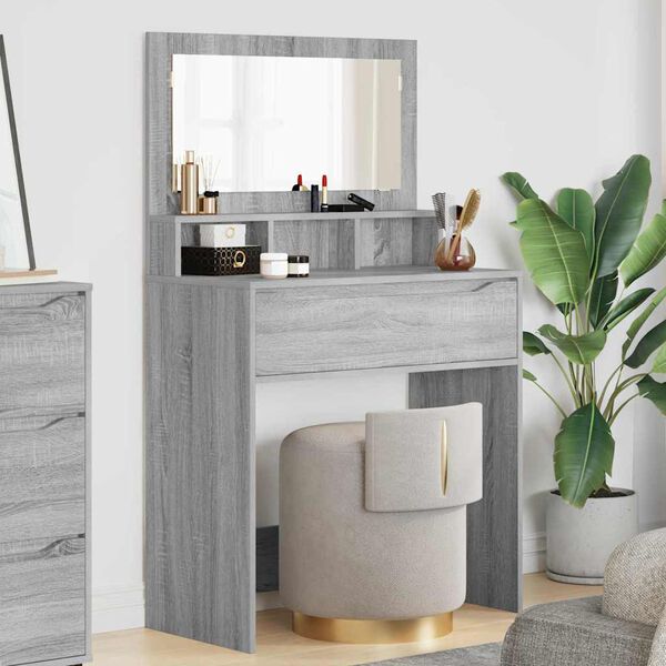 vidaXL Bedroom Dressing Tables Grey Sonoma 80 x 39.6 x 135 cm