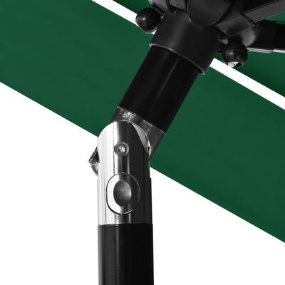 vidaXL 3-Tier Parasol with Aluminium Pole Green 2.5 m