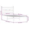 vidaXL Metal Bed Frame without Mattress Sonoma Oak 80x200 cm