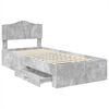 vidaXL Bed Frame Concrete Grey 100 x 200 cm Engineered Wood