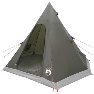 vidaXL Tipi Tent Water-Resistant 3-Person Army Green
