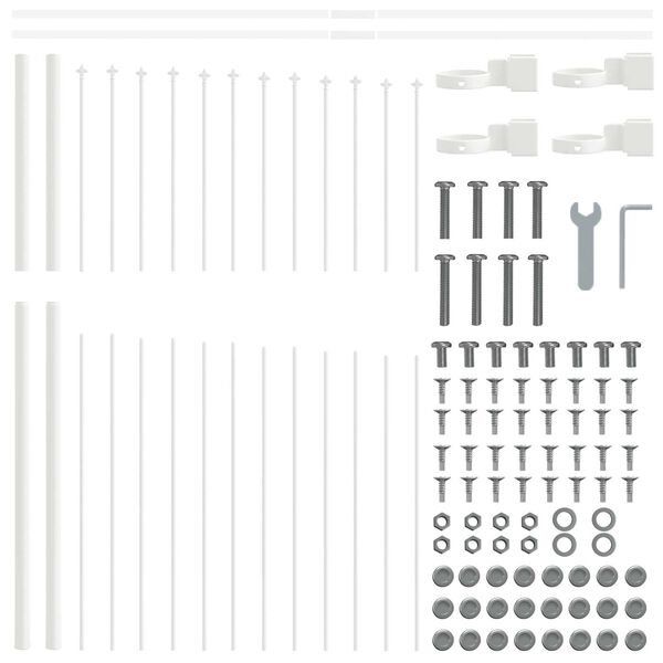 vidaXL Garden Fence White 170 x 150 cm