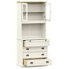 vidaXL Highboard VIGO White 80x40x176 cm Solid Wood Pine