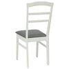 vidaXL Dining Chair 2 pcs White and Grey Solid Wood
