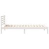 vidaXL Bed Frame with Headboard White 90 x 220 cm Solid Pine Wood